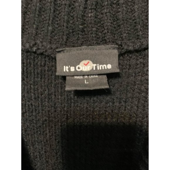 It’s our time Short Sleeve Sweater Dress Size Large Black - Picture 4 of 4